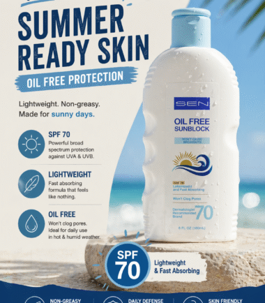 SEN Oil Free Sunblock SPF 70- 200ml